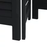 4 paneles fekete tömör császárfa térelválasztó