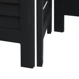 5 paneles fekete tömör császárfa térelválasztó