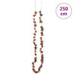 6 db tavaszi piros virágfüzér 250 cm