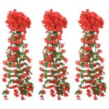 3 db piros virágfüzér 85 cm