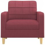 bordó szövet kanapéfotel 60 cm