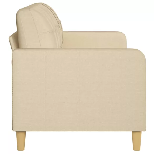 3 személyes krémszínű szövet kanapé 180 cm