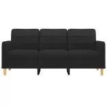 3 személyes fekete szövetkanapé 180 cm
