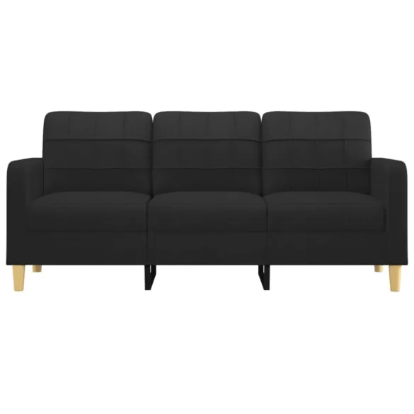 3 személyes fekete szövetkanapé 180 cm