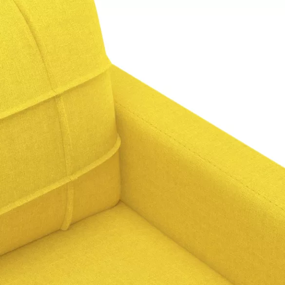 3 személyes világossárga szövet kanapé 180 cm