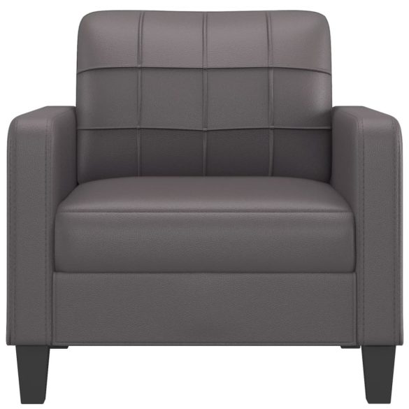 szürke műbőr kanapészék 60 cm