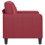 bordó műbőr kanapéfotel 60 cm