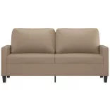 2 személyes cappuccino színű műbőr kanapé 140 cm