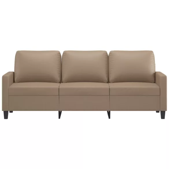 3 személyes cappuccino színű műbőr kanapé 180 cm