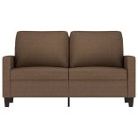 kétszemélyes barna szövetkanapé 120 cm