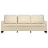 3 személyes krémszínű szövet kanapé 180 cm