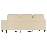 3 személyes krémszínű szövet kanapé 180 cm