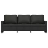 3 személyes fekete szövetkanapé 180 cm