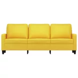 3 személyes világossárga szövet kanapé 180 cm
