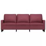 3 személyes bordó szövet kanapé 180 cm