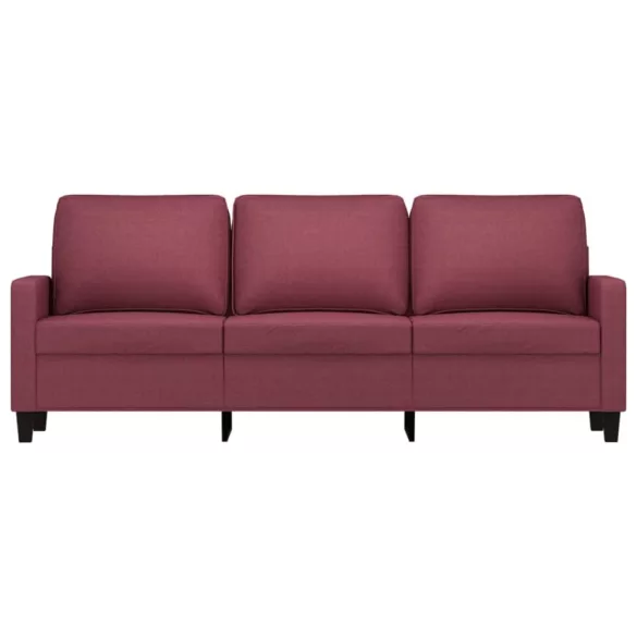 3 személyes bordó szövet kanapé 180 cm