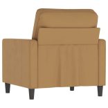 barna bársony kanapéfotel 60 cm