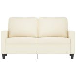 kétszemélyes krémszínű bársony kanapé 120 cm