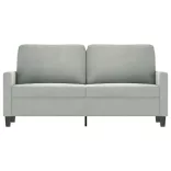 kétszemélyes világosszürke bársony kanapé 140 cm