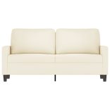 kétszemélyes krémszínű bársony kanapé 140 cm