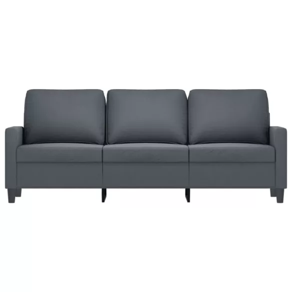 3 személyes sötétszürke bársony kanapé 180 cm