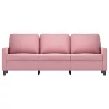3 személyes rózsaszín bársony kanapé 180 cm