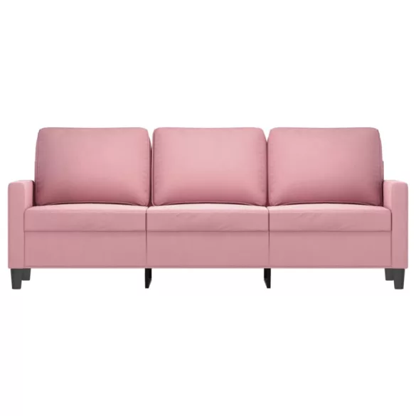 3 személyes rózsaszín bársony kanapé 180 cm