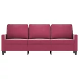 3 személyes bordó bársony kanapé 180 cm