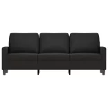 3 személyes fekete bársony kanapé 180 cm