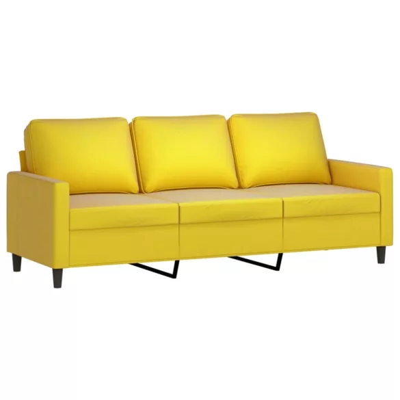 3 személyes sárga bársony kanapé 180 cm