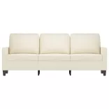 3 személyes krémszínű bársony kanapé 180 cm
