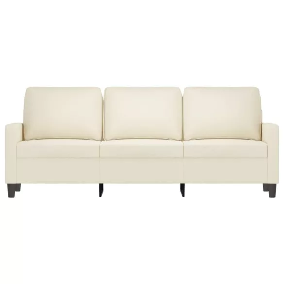 3 személyes krémszínű bársony kanapé 180 cm