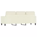 3 személyes krémszínű bársony kanapé 180 cm