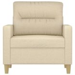 krémszínű szövet kanapéfotel 60 cm