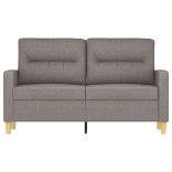 kétszemélyes fekete szövetkanapé 120 cm