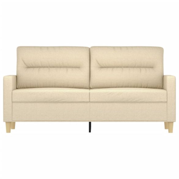kétszemélyes krémszínű szövetkanapé 140 cm