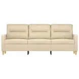 3 személyes krémszínű szövet kanapé 180 cm