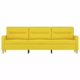 3 személyes világossárga szövet kanapé 180 cm