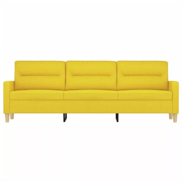 3 személyes világossárga szövet kanapé 180 cm