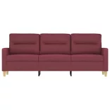 3 személyes bordó szövet kanapé 180 cm