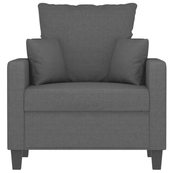 sötétszürke szövet kanapéfotel 60 cm