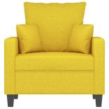 világossárga szövet kanapéfotel 60 cm