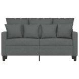 kétszemélyes sötétszürke szövetkanapé 120 cm