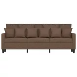 3 személyes barna szövetkanapé 180 cm