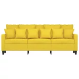 3 személyes világossárga szövet kanapé 180 cm