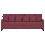 3 személyes bordó szövet kanapé 180 cm