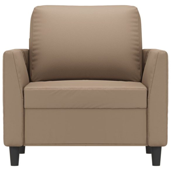 kávészínű műbőr kanapéfotel 60 cm
