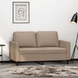 2 személyes cappuccino színű műbőr kanapé 120 cm