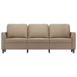 3 személyes cappuccino színű műbőr kanapé 180 cm