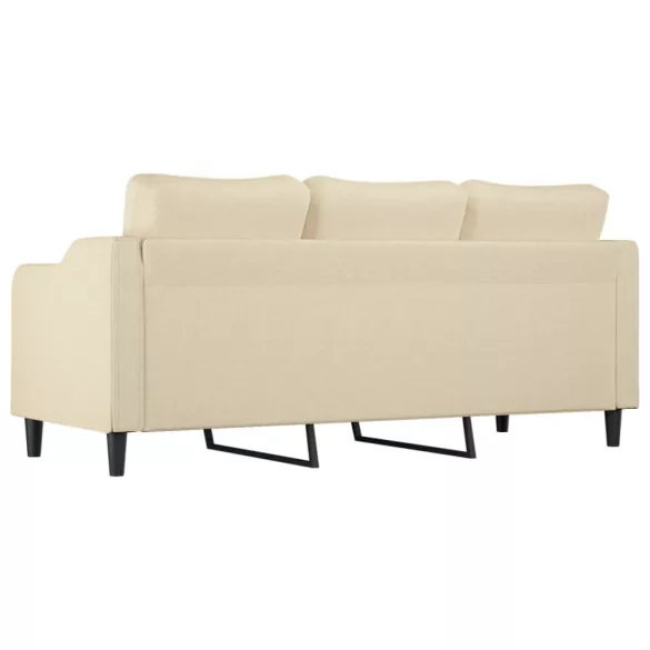 3 személyes krémszínű szövet kanapé 180 cm